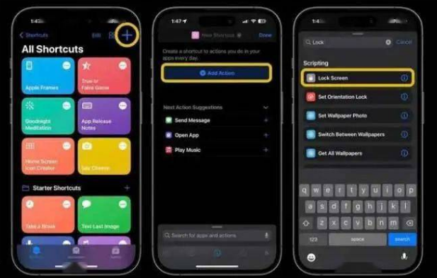 叶县苹果14锁屏维修店分享iPhone14升级iOS16.4后如何创建锁屏快捷方式 