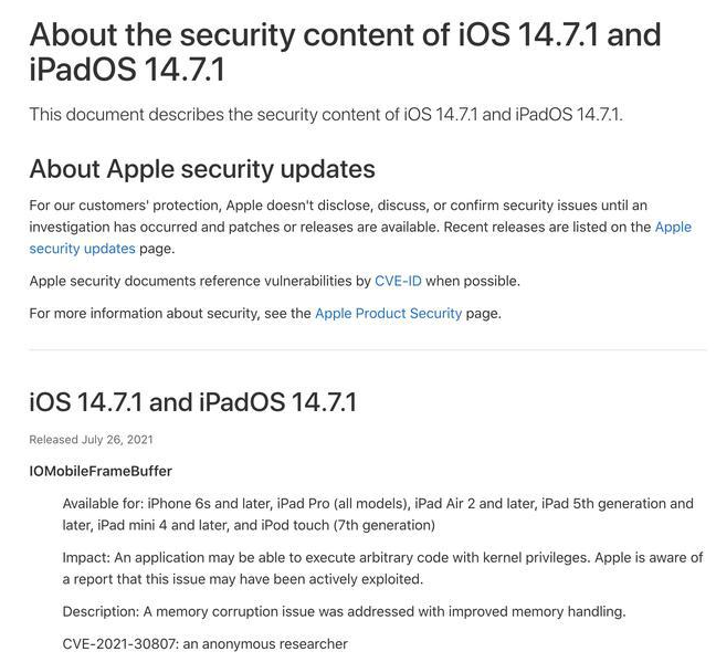 叶县苹果手机维修分享iOS 14.7.1 正式版更新内容及升级方法 