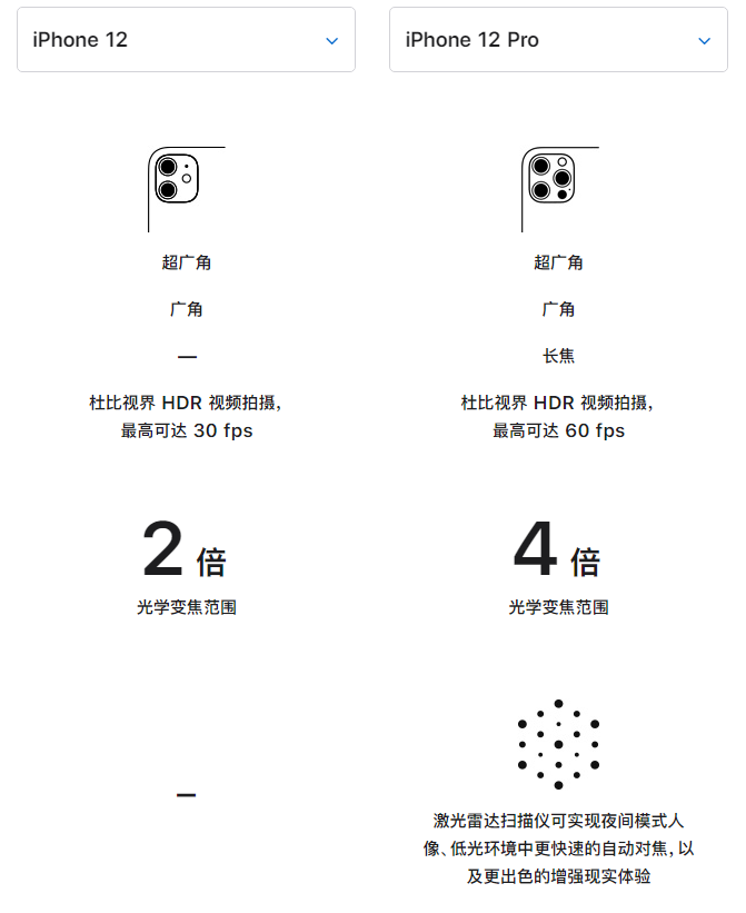 叶县苹果手机维修分享苹果 iPhone 12 与 iPhone 12 Pro 选哪款 